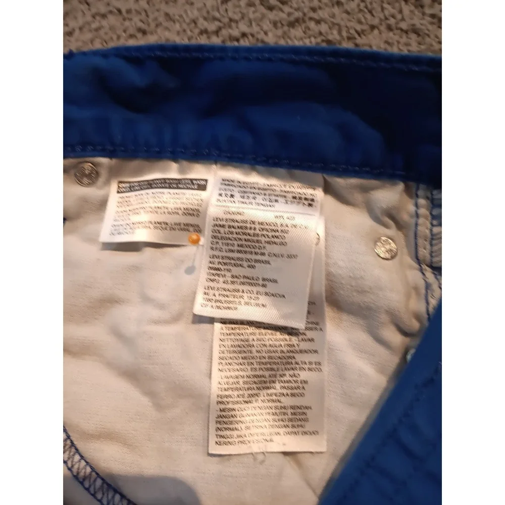 Levi's 514 Straight Fit Men's W32 L34 Blue Denim Jeans Low Rise 5-Pocket Zip Fly